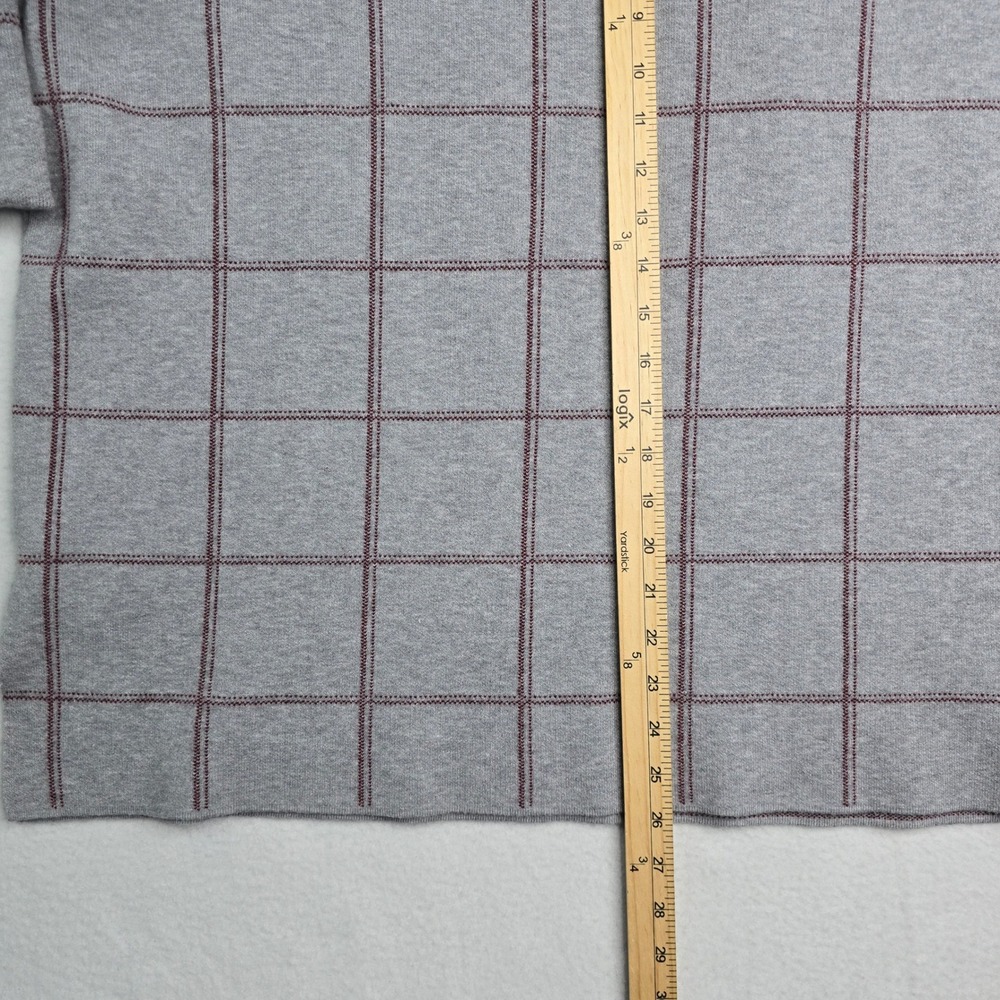Tahari Sweater Womens 3XL Windowpane Plaid Pullover Long Sleeve Plus Size Top 3X - Picture 8 of 9